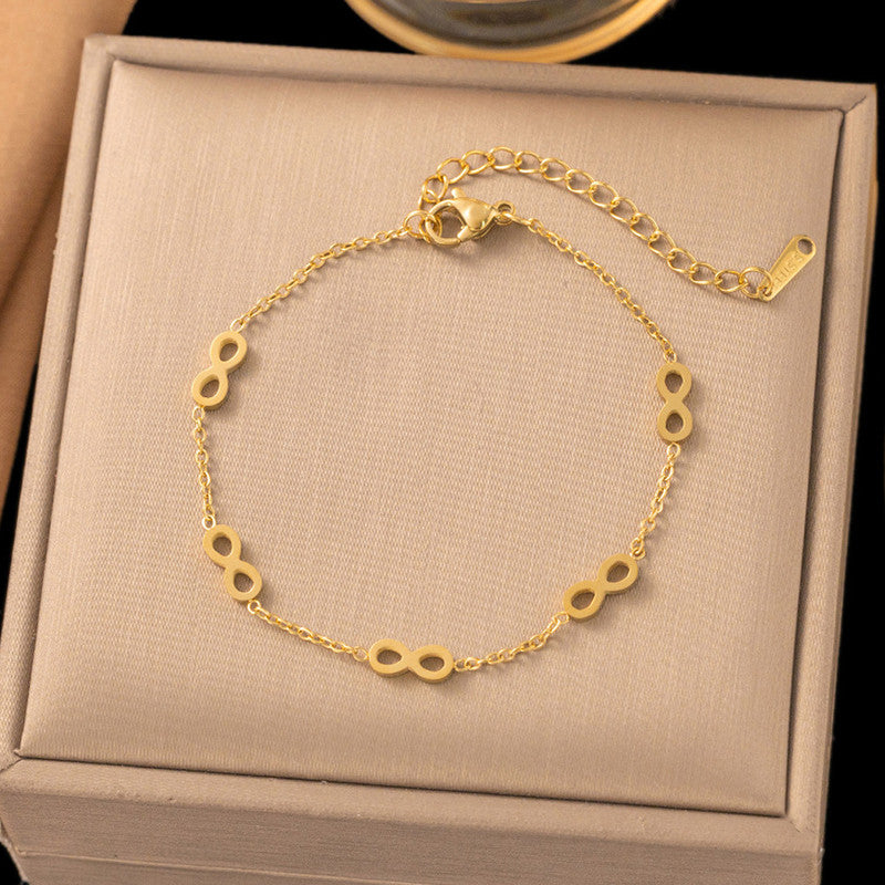 Gold Plated Infinity Themed Wraparound Bracelet
