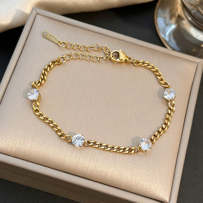 Gold Plated Contemporary Wraparound Bracelet