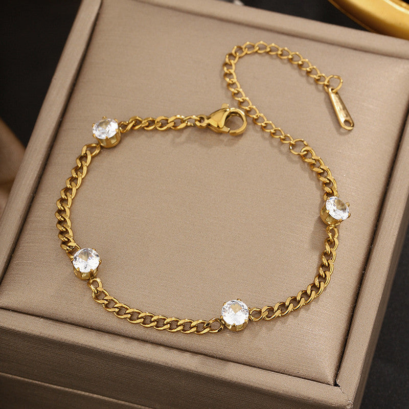 Gold Plated Contemporary Wraparound Bracelet
