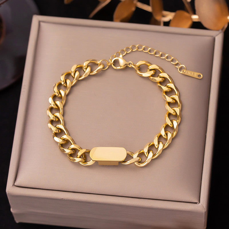 Gold Plated Contemporary Wraparound Bracelet