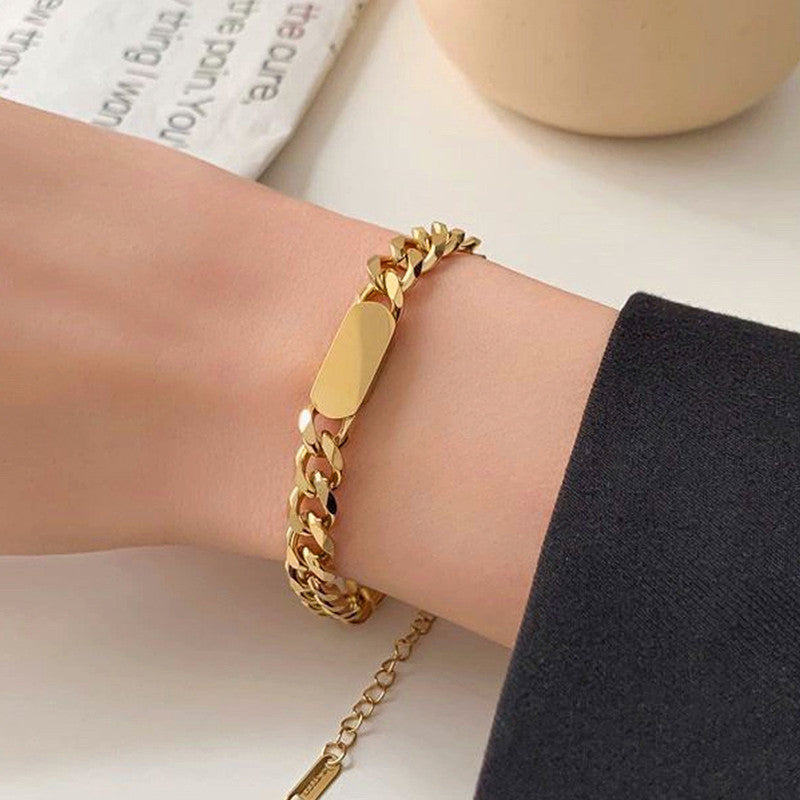 Gold Plated Contemporary Wraparound Bracelet