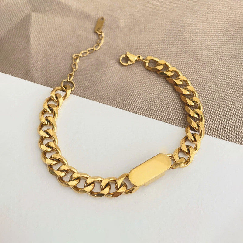 Gold Plated Contemporary Wraparound Bracelet