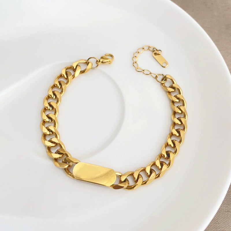 Gold Plated Contemporary Wraparound Bracelet