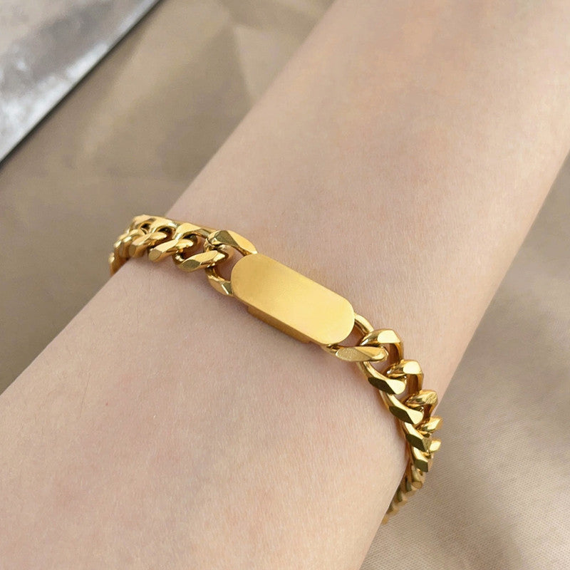 Gold Plated Contemporary Wraparound Bracelet