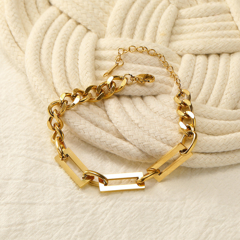 Gold Plated Geometric Wraparound Bracelet