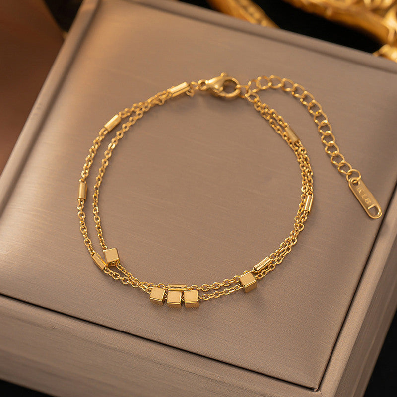 Gold Plated Geometric Wraparound Bracelet
