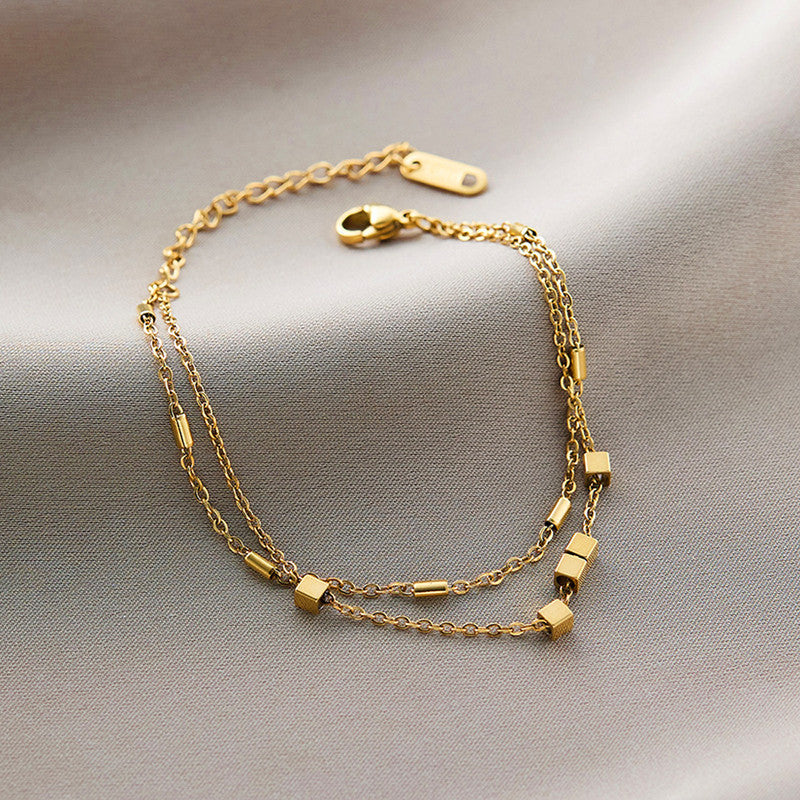 Gold Plated Geometric Wraparound Bracelet