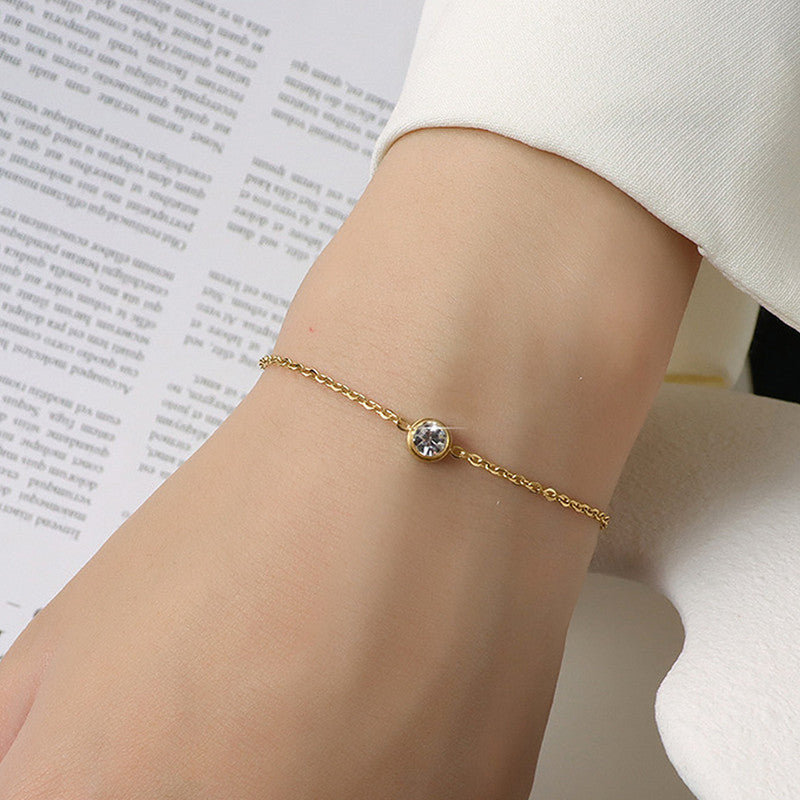 Gold Plated Contemporary Wraparound Bracelet