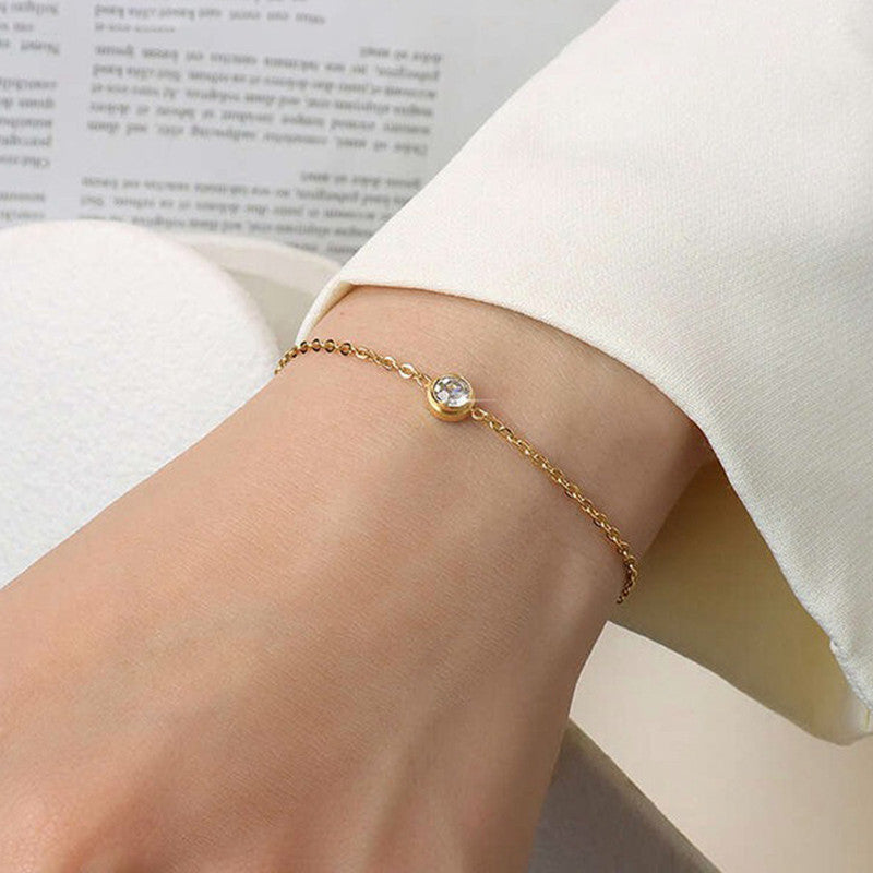 Gold Plated Contemporary Wraparound Bracelet