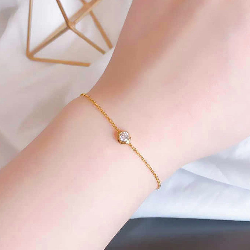 Gold Plated Contemporary Wraparound Bracelet