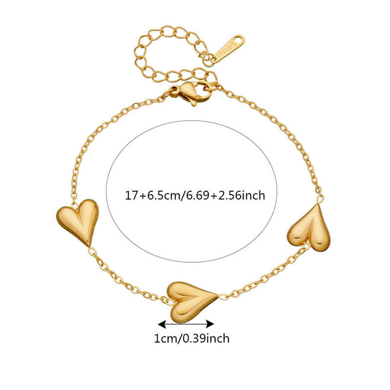 Gold-Plated Anti Tarnish Heart Themed Jewellery Set