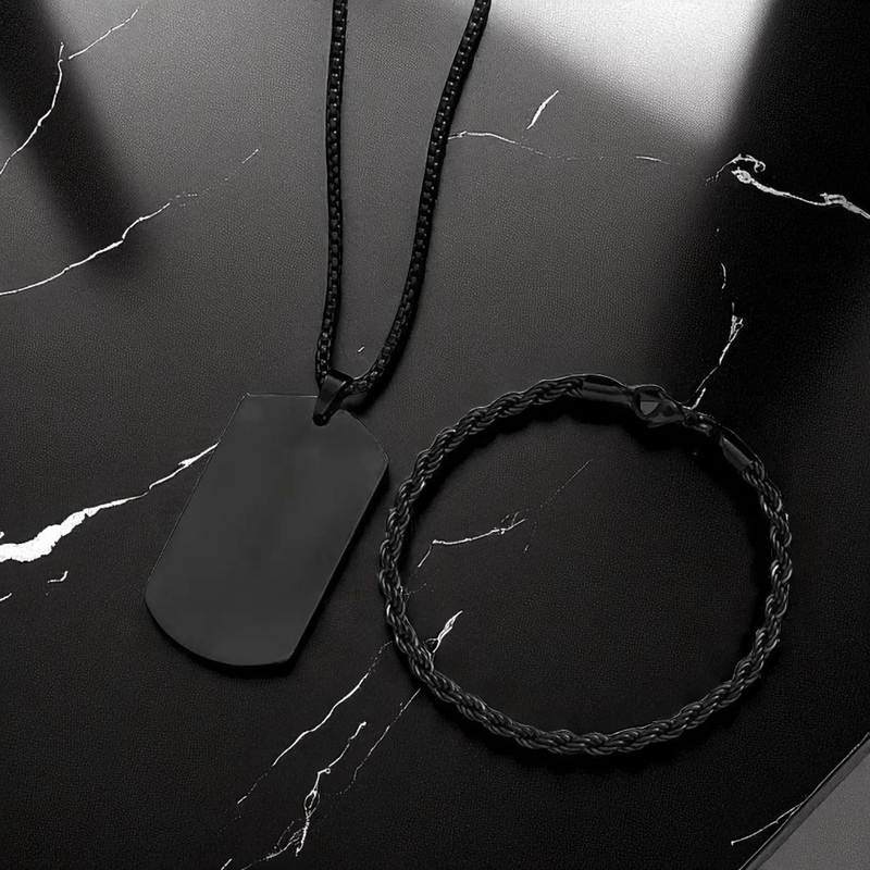 Silver Plated Stainless Steel Anti Tarnish Hip Hop Party Pendant and Bracelet