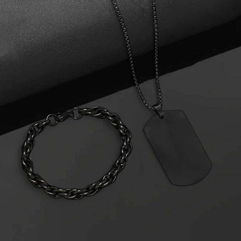 Silver Plated Stainless Steel Anti Tarnish Hip Hop Party Pendant and Bracelet