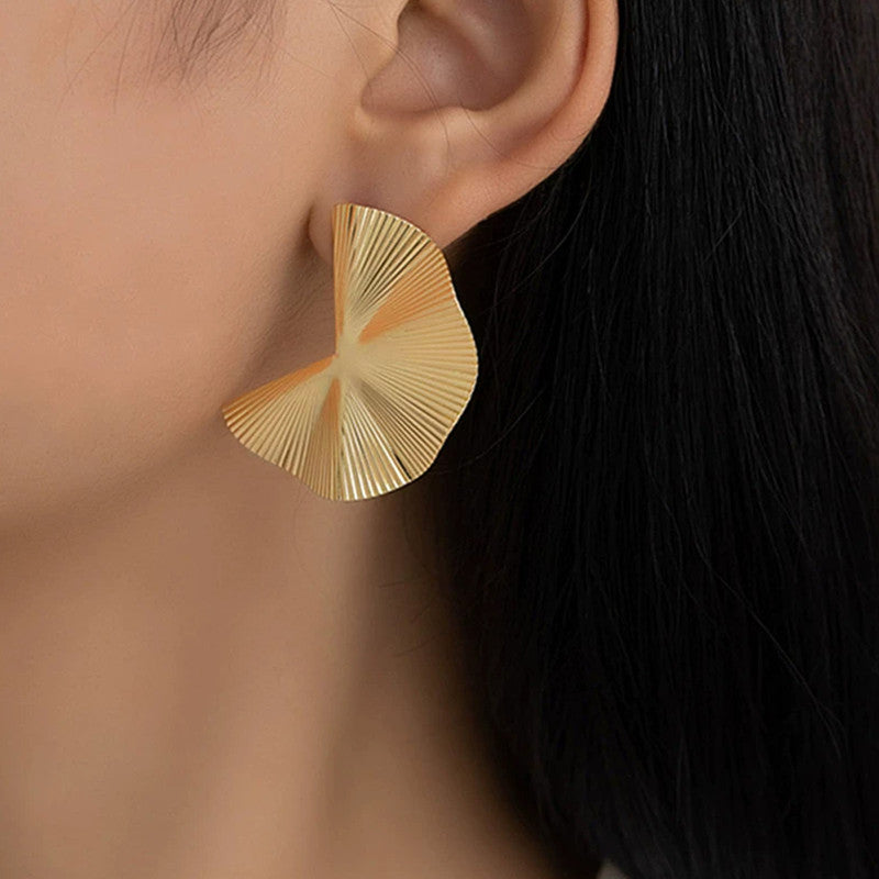 Gold-Plated Anti Tarnish Stainless Steel Contemporary Earrings