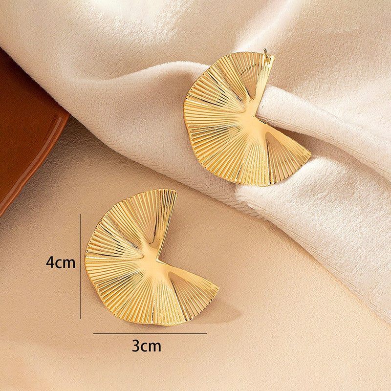 Gold-Plated Anti Tarnish Stainless Steel Contemporary Earrings