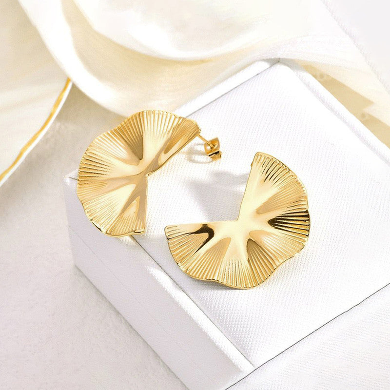 Gold-Plated Anti Tarnish Stainless Steel Contemporary Earrings