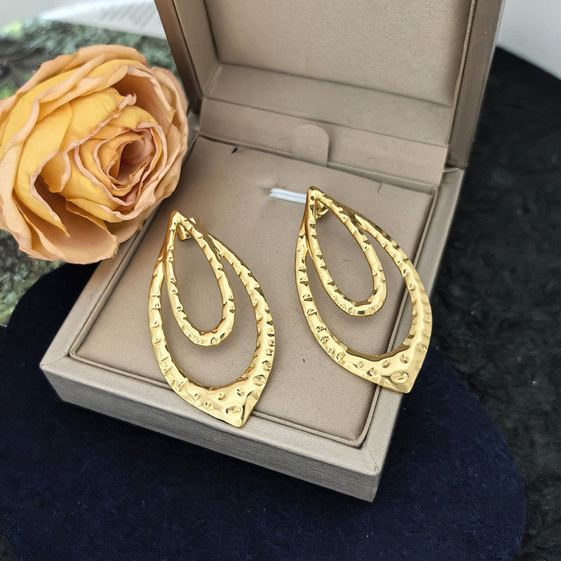 Gold-Plated Anti Tarnish Stainless Steel Contemporary Earrings