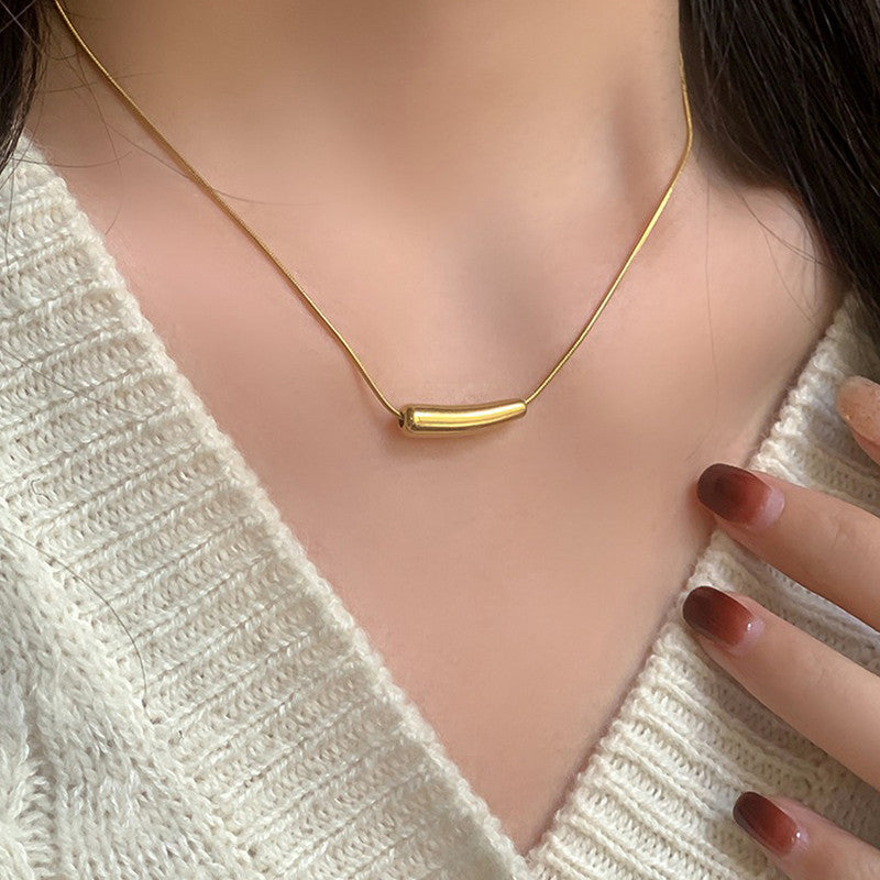 Gold-Plated Anti Tarnish Minimalistic Teardrop Necklace