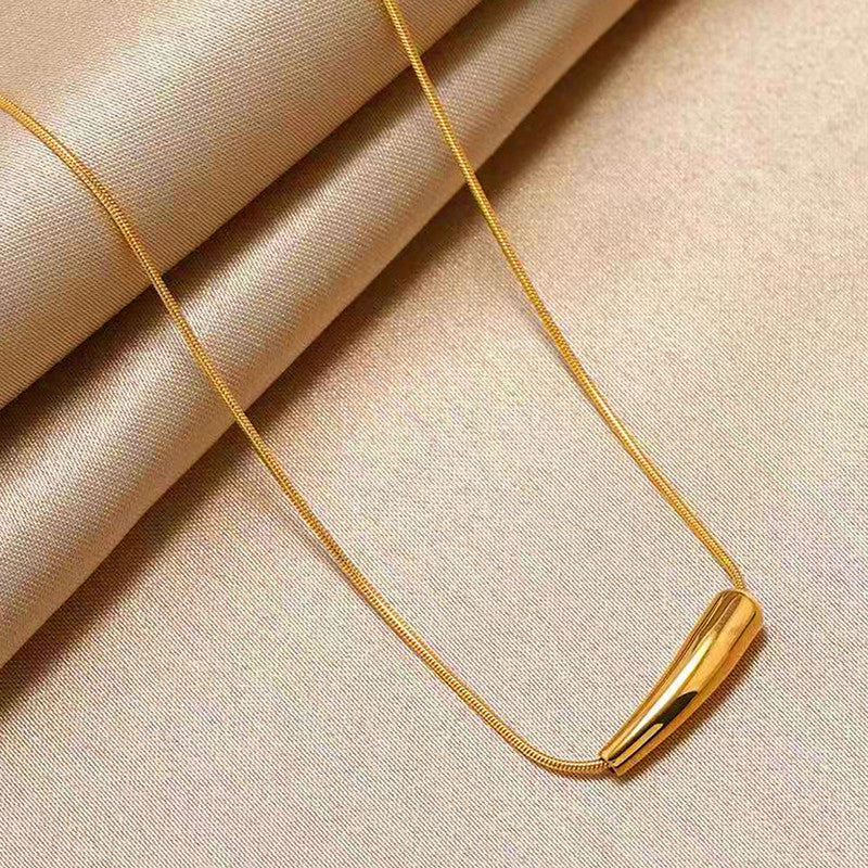 Gold-Plated Anti Tarnish Minimalistic Teardrop Necklace