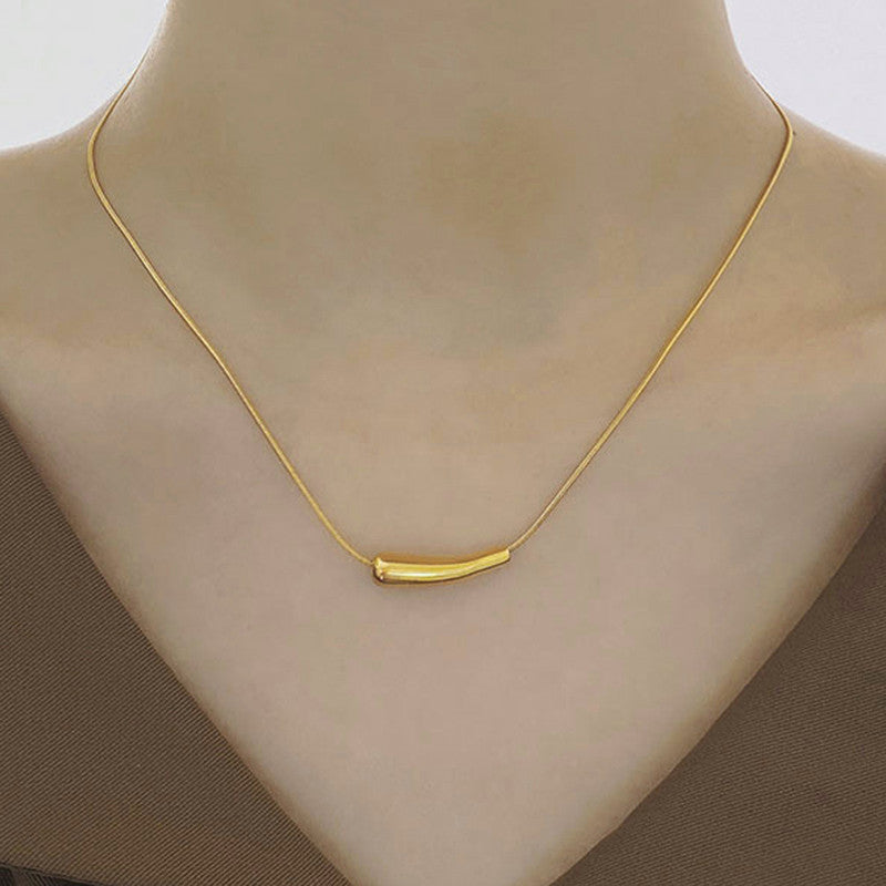 Gold-Plated Anti Tarnish Minimalistic Teardrop Necklace