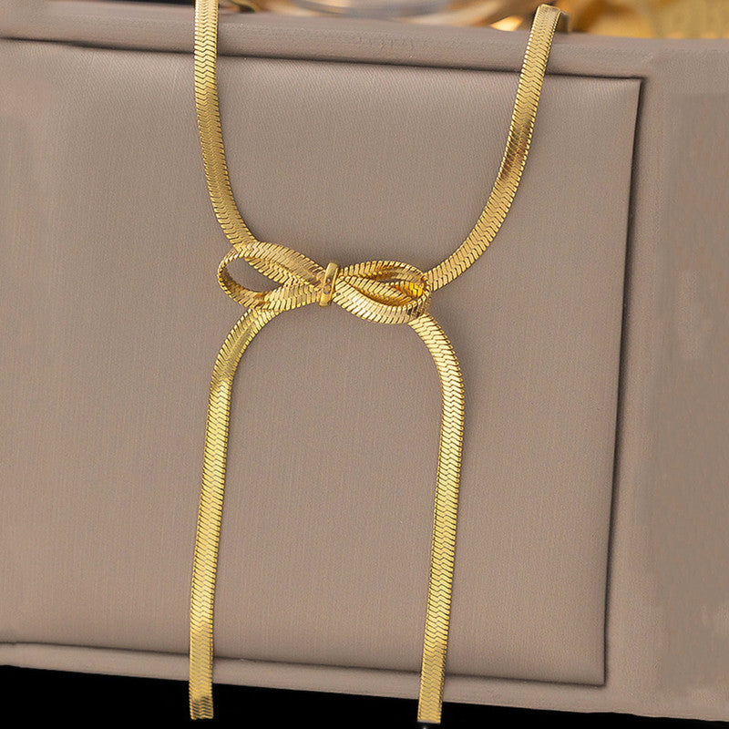 Gold-Plated Anti Tarnish Knotted Chain Necklace