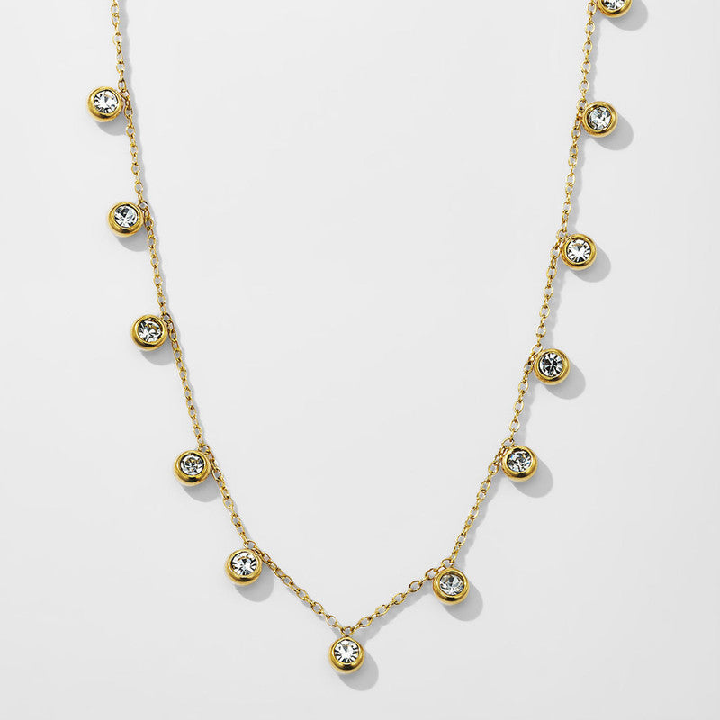 Gold Plated Anti Tarnish Stainless Steel Geometrical Necklace