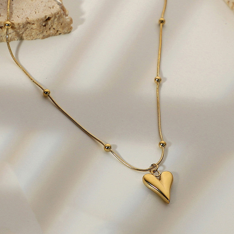 Gold-Plated Anti Tarnish Heart themed Stainless Steel Pendant