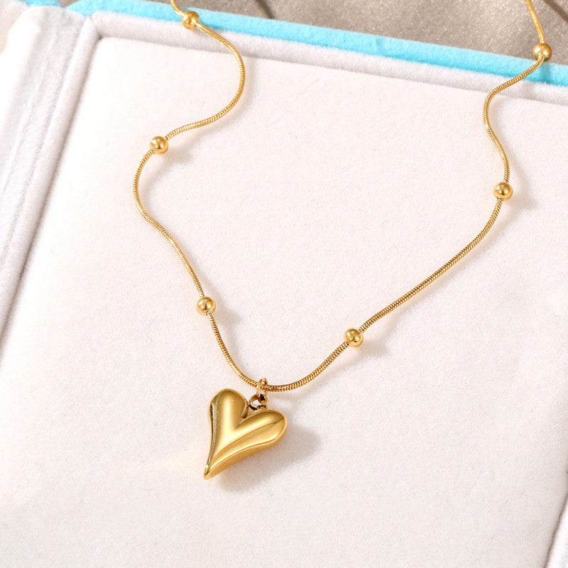 Gold-Plated Anti Tarnish Heart themed Stainless Steel Pendant