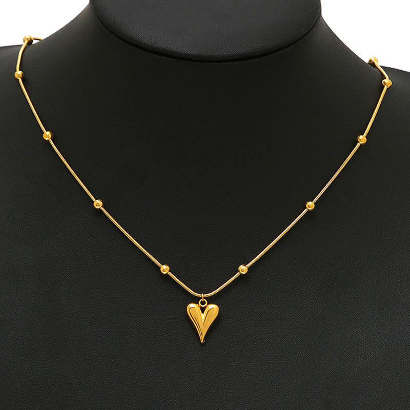 Gold-Plated Anti Tarnish Heart themed Stainless Steel Pendant