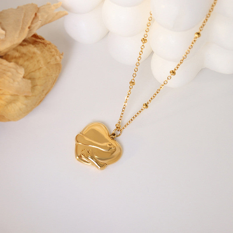 Gold-Plated Anti Tarnish Heart Themed Pendant