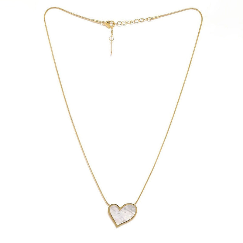 Gold-Plated Anti Tarnish Heart Themed MOP Pendant