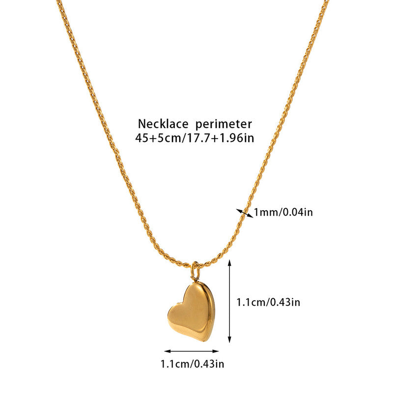 Gold-Plated Anti Tarnish Heart Themed Pendant