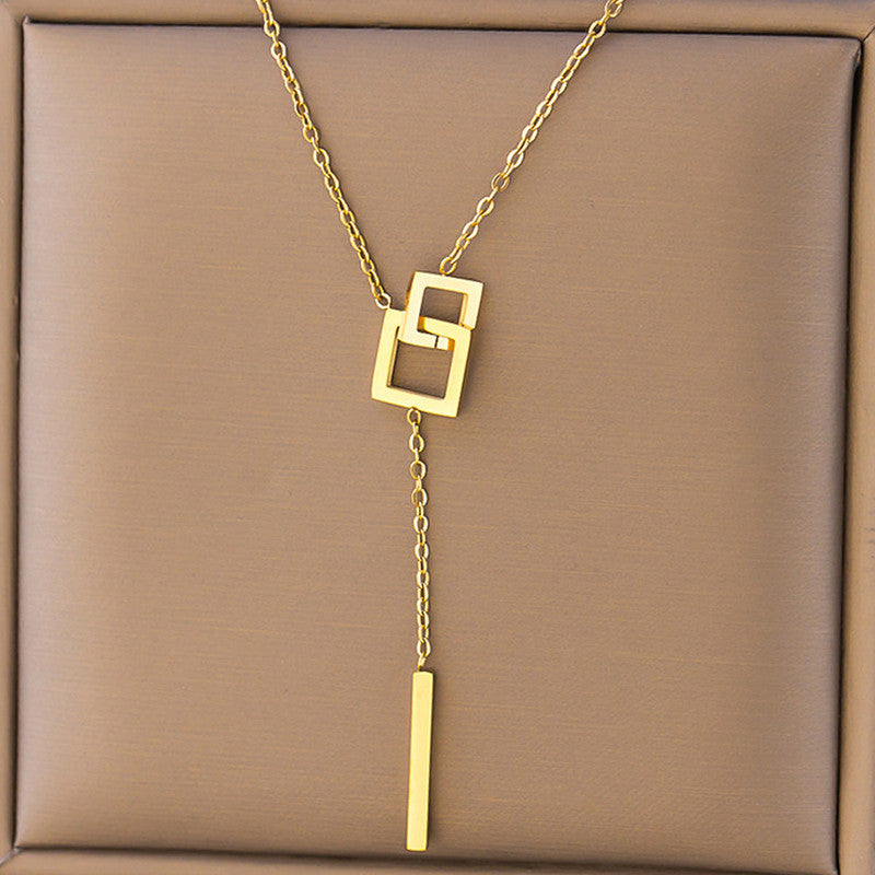 Gold-Plated Anti Tarnish Geometric Pendant