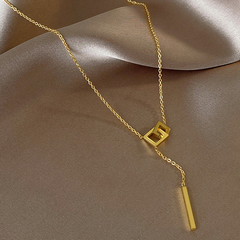 Gold-Plated Anti Tarnish Geometric Pendant