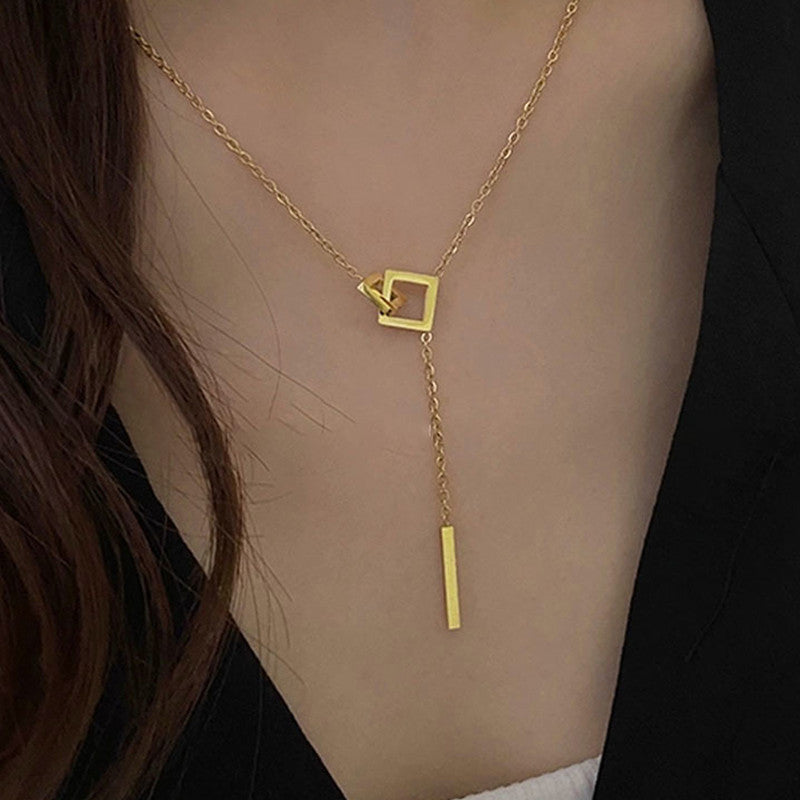 Gold-Plated Anti Tarnish Geometric Pendant