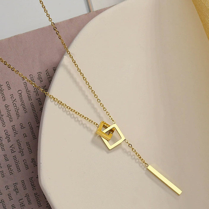 Gold-Plated Anti Tarnish Geometric Pendant