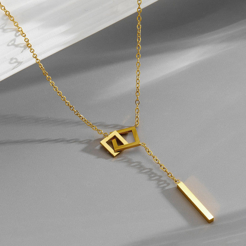 Gold-Plated Anti Tarnish Geometric Pendant