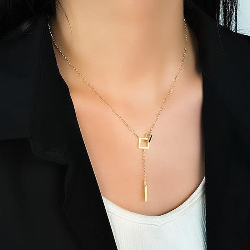 Gold-Plated Anti Tarnish Geometric Pendant