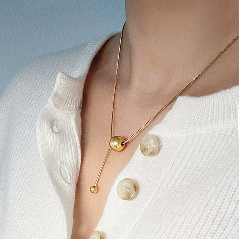 Gold-Plated Anti Tarnish Spherical Pendant