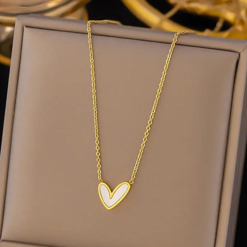 Gold-Plated Anti Tarnish Heart Themed MOP Pendant