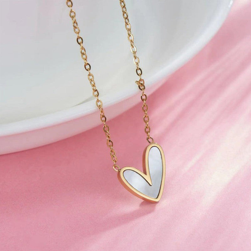 Gold-Plated Anti Tarnish Heart Themed MOP Pendant