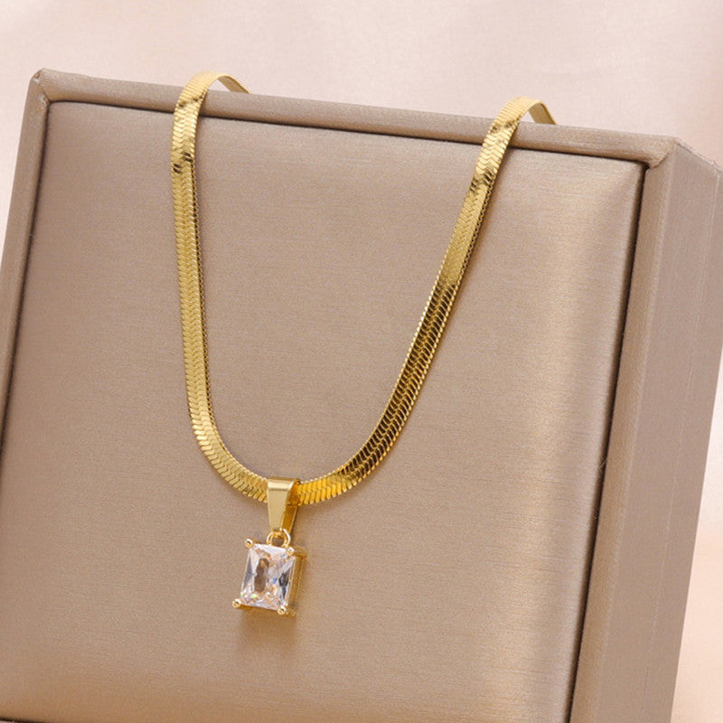 Gold-Plated Anti Tarnish Gold-Toned Geometric Pendant