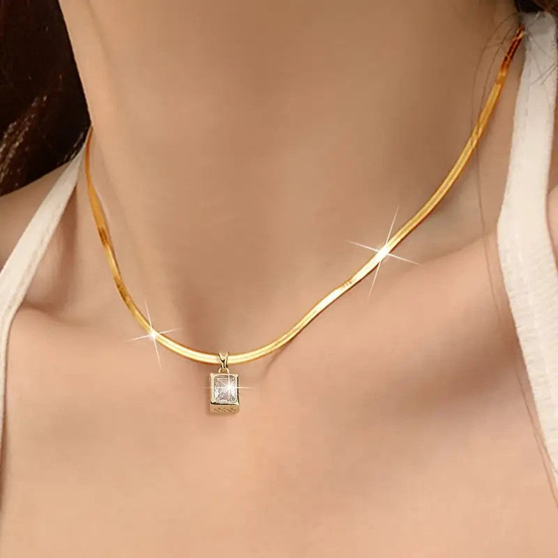 Gold-Plated Anti Tarnish Gold-Toned Geometric Pendant