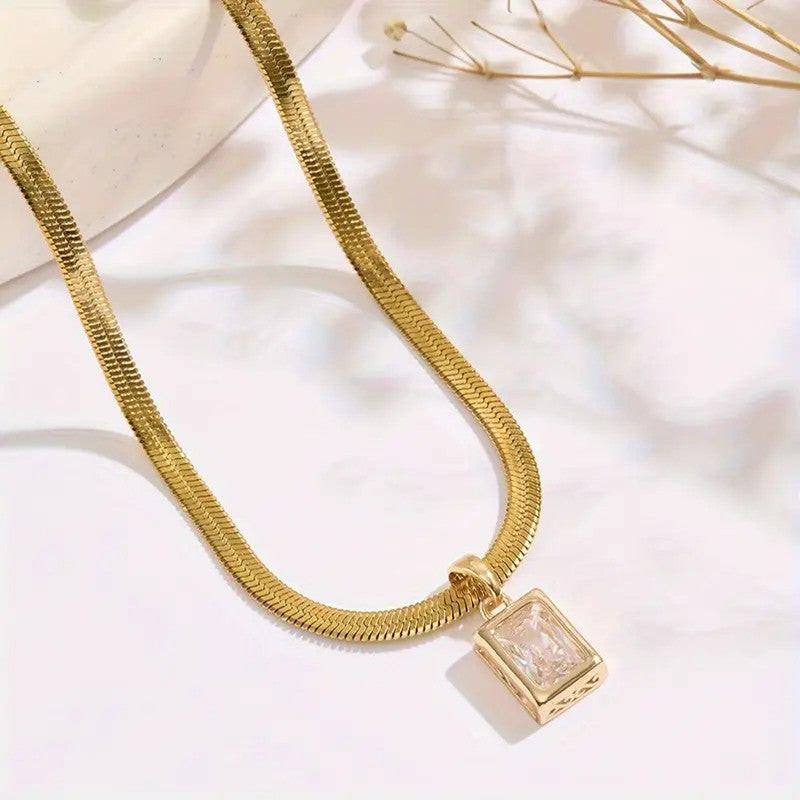 Gold-Plated Anti Tarnish Gold-Toned Geometric Pendant