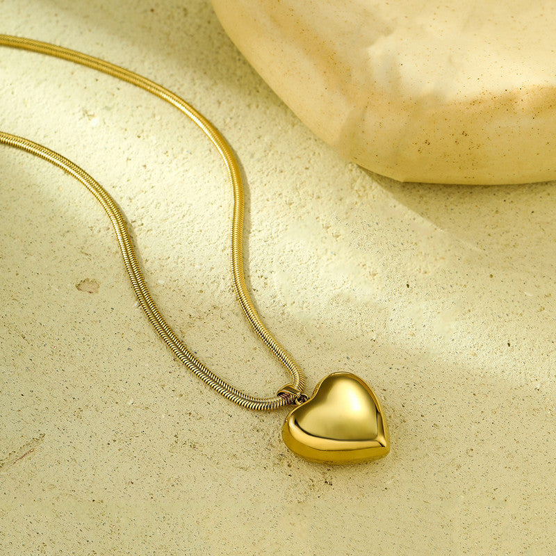 Gold Plated Anti Tarnish Stainless Steel Heart Themed Pendant