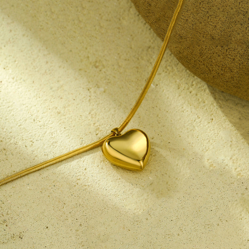 Gold Plated Anti Tarnish Stainless Steel Heart Themed Pendant