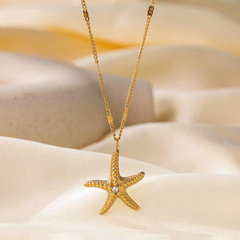 Gold Plated Anti Tarnish Stainless Steel Star Themed Pendant