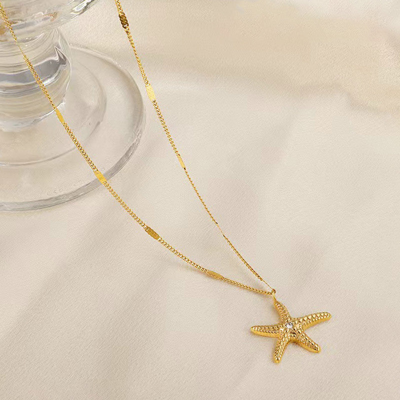 Gold Plated Anti Tarnish Stainless Steel Star Themed Pendant