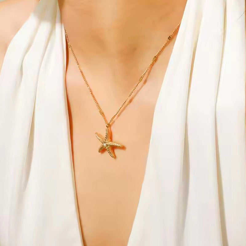 Gold Plated Anti Tarnish Stainless Steel Star Themed Pendant