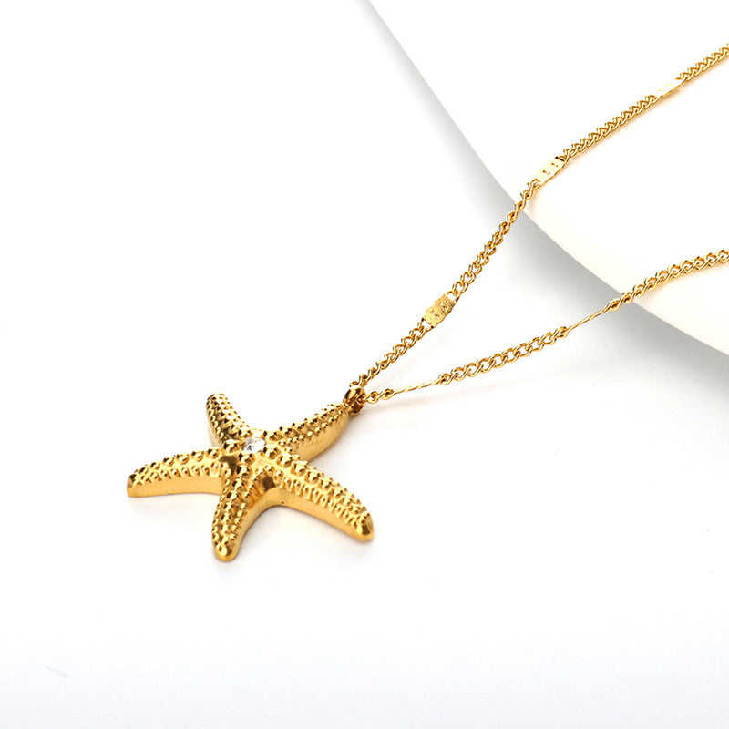 Gold Plated Anti Tarnish Stainless Steel Star Themed Pendant